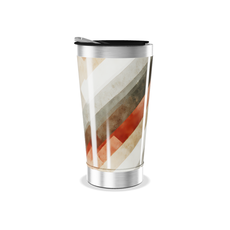 Copo Térmico - Listras Coloridas Aço Inox
