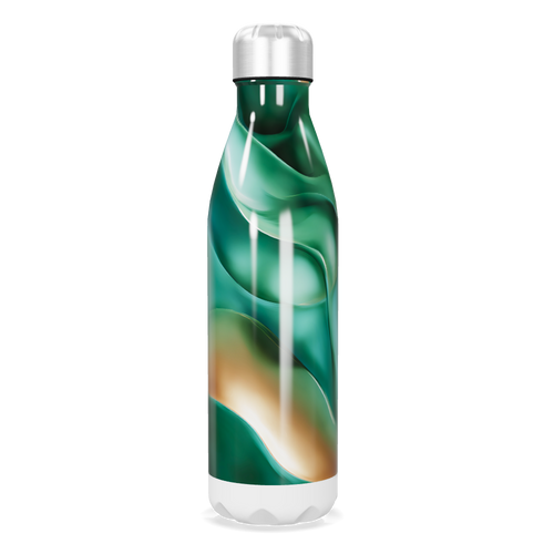 Garrafa Inox - Verde e Bronze Marmorizada