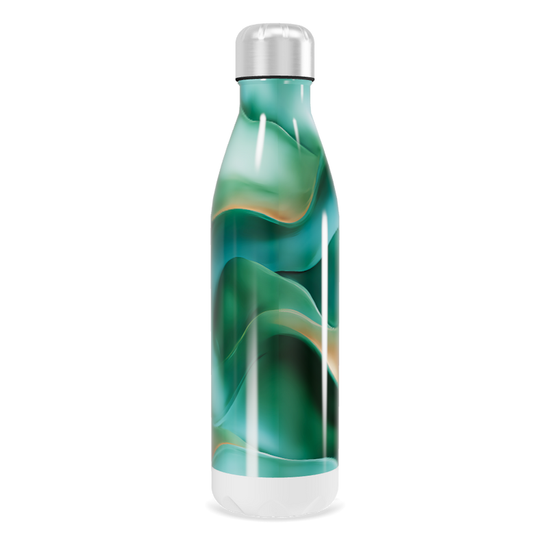 Garrafa Inox - Verde e Bronze Marmorizada