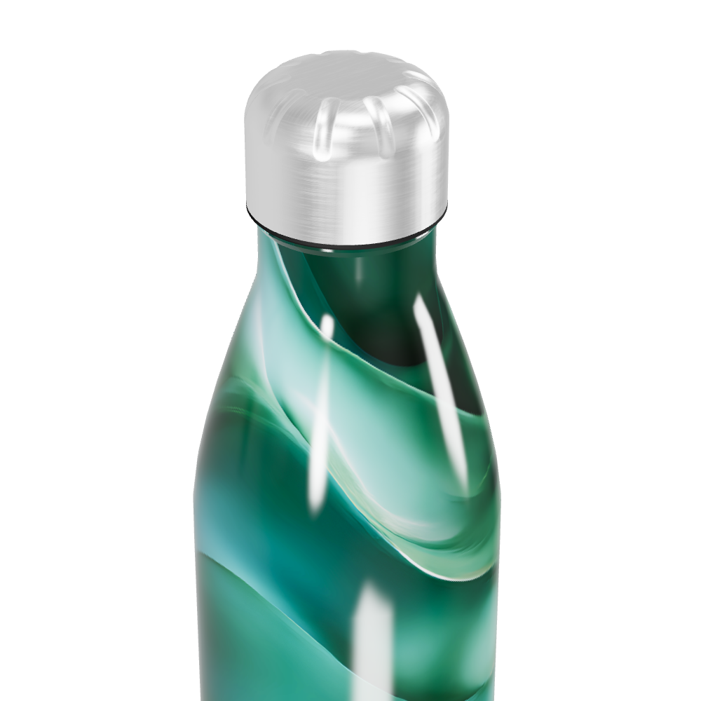 Garrafa Inox - Verde e Bronze Marmorizada