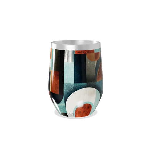 Copo Térmico Slim - Estampa Geométrica Colorida