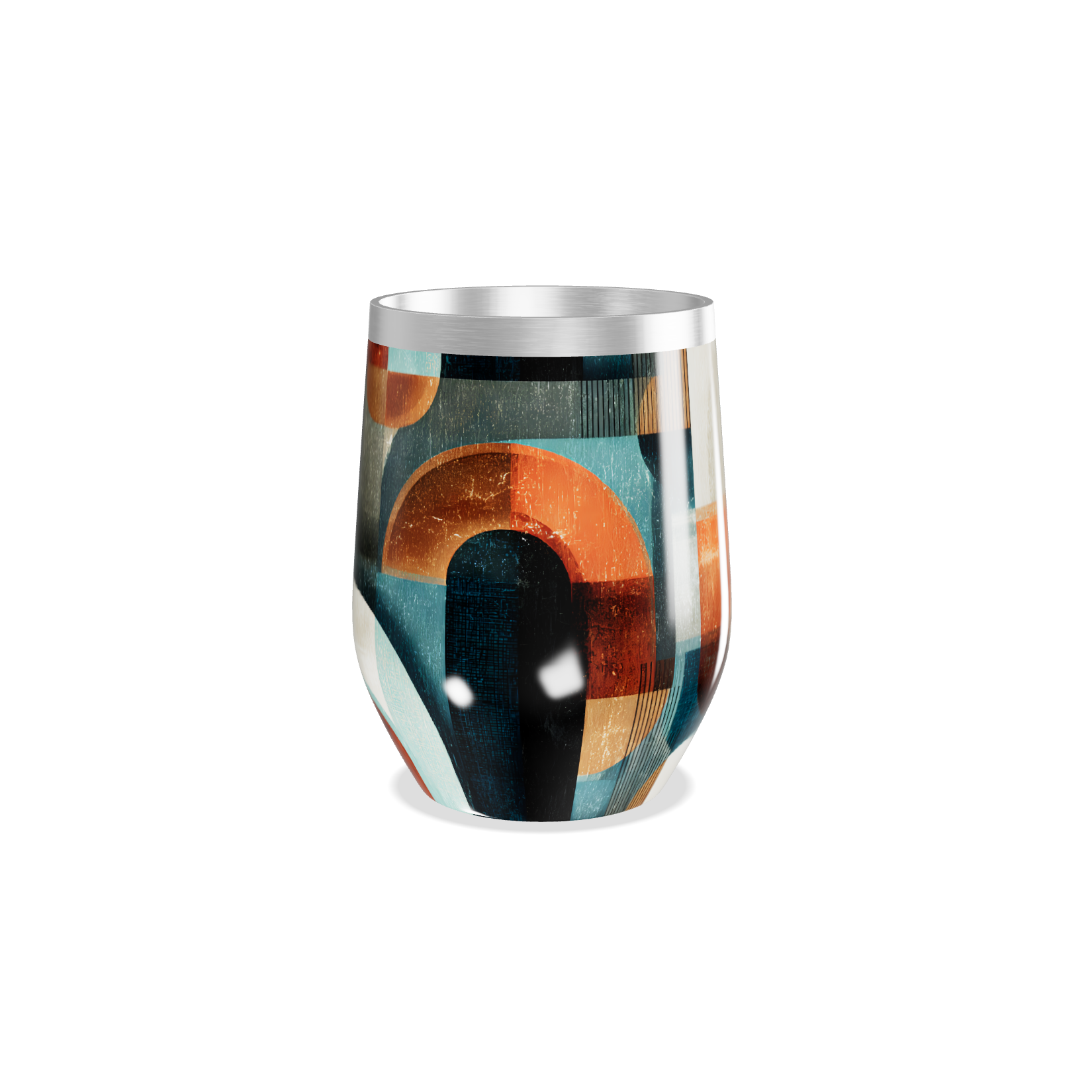 Copo Térmico Slim - Estampa Geométrica Colorida