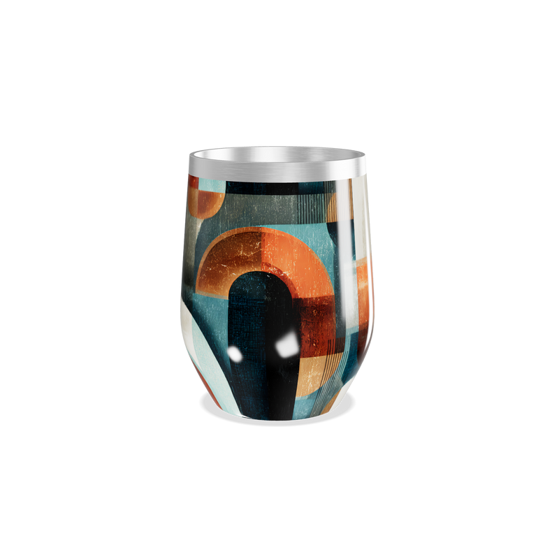 Copo Térmico Slim - Estampa Geométrica Colorida