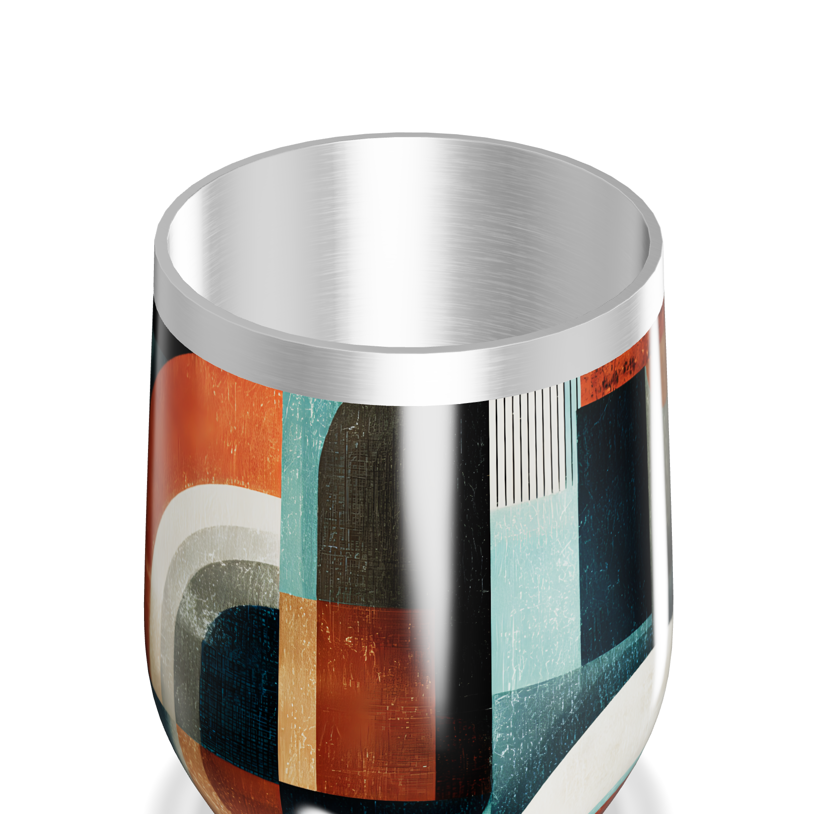 Copo Térmico Slim - Estampa Geométrica Colorida