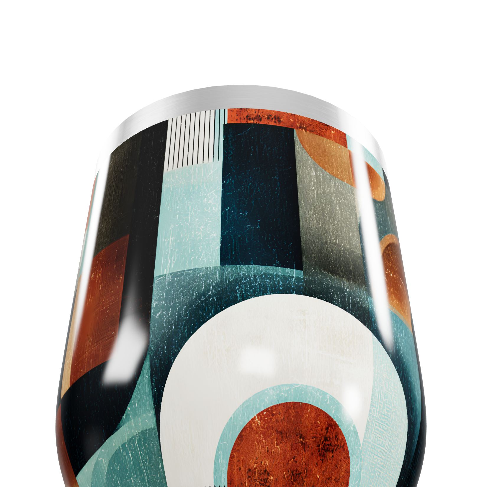 Copo Térmico Slim - Estampa Geométrica Colorida