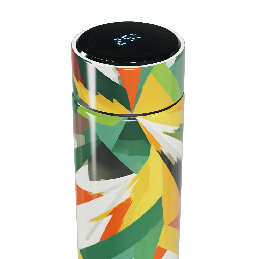 Garrafa Térmica Touch - Estampa Colorida Geométrica