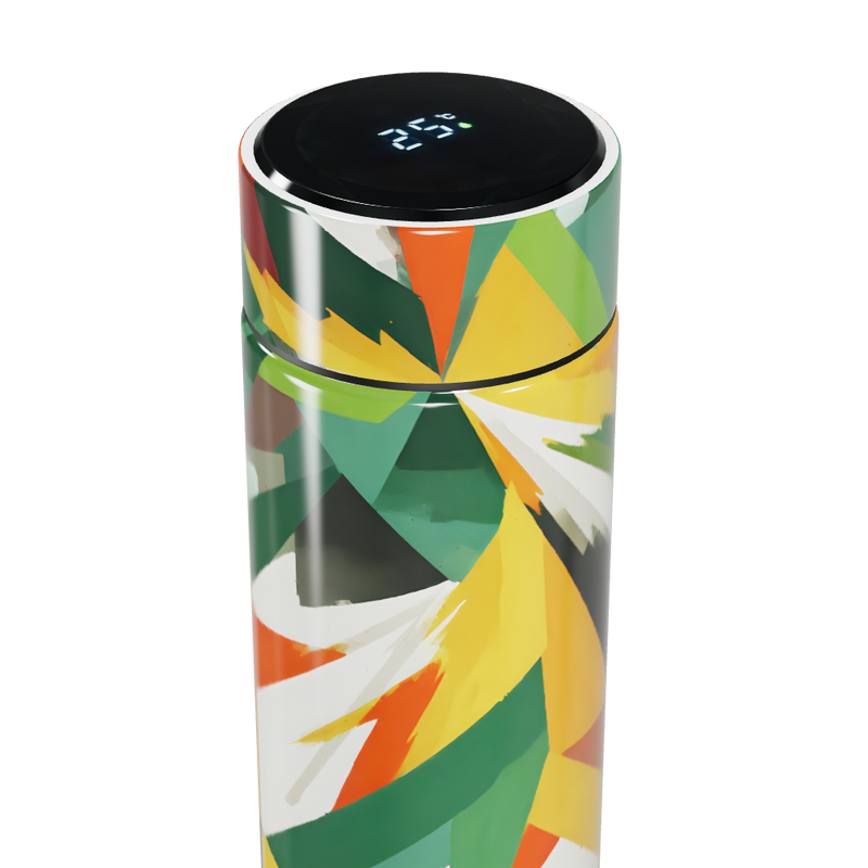 Garrafa Térmica Touch - Estampa Colorida Geométrica