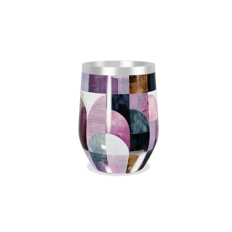 Copo Térmico Slim - Estampa Geométrica Colorida