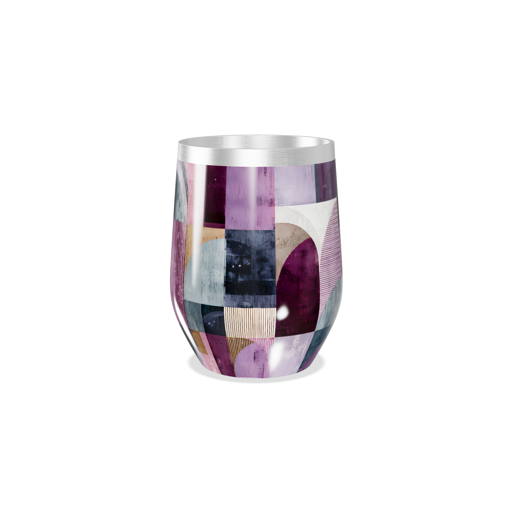 Copo Térmico Slim - Estampa Geométrica Colorida