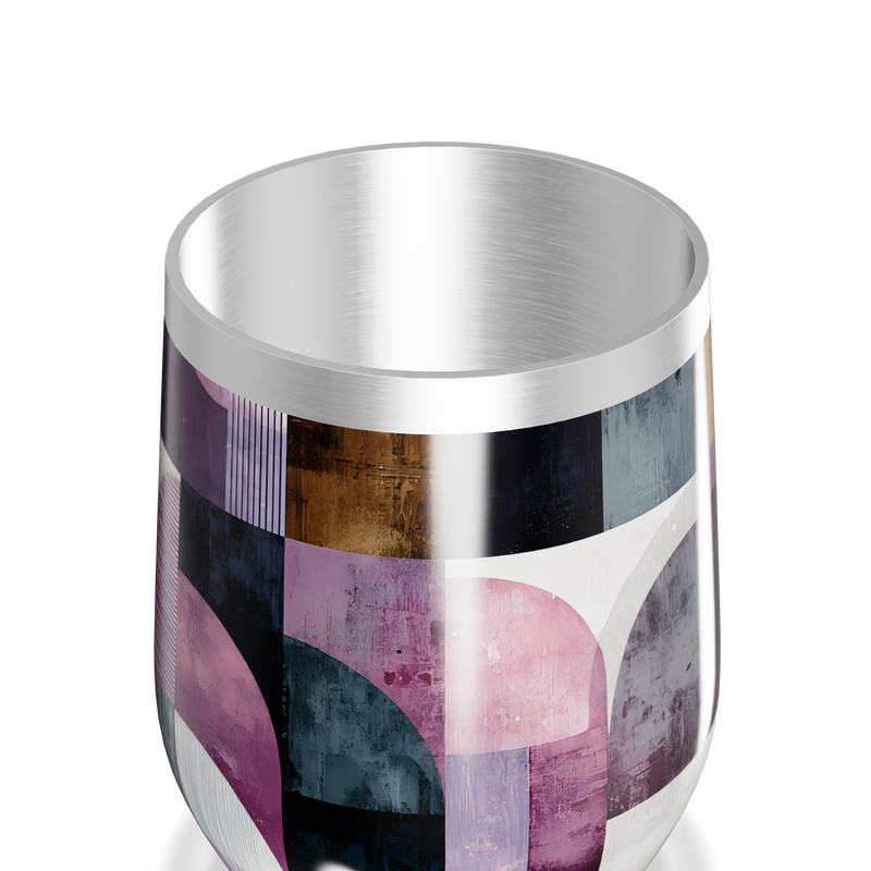 Copo Térmico Slim - Estampa Geométrica Colorida