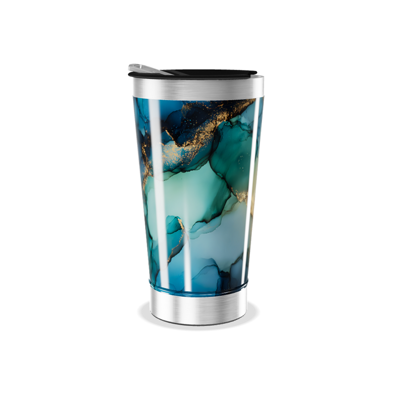 Copo Térmico - Abstrato Multicolorido aço inox