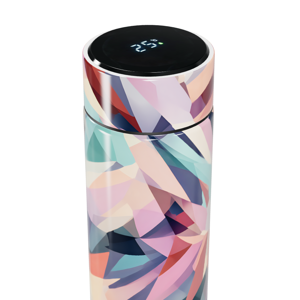 Garrafa Térmica Touch - Estampa Geométrica Colorida