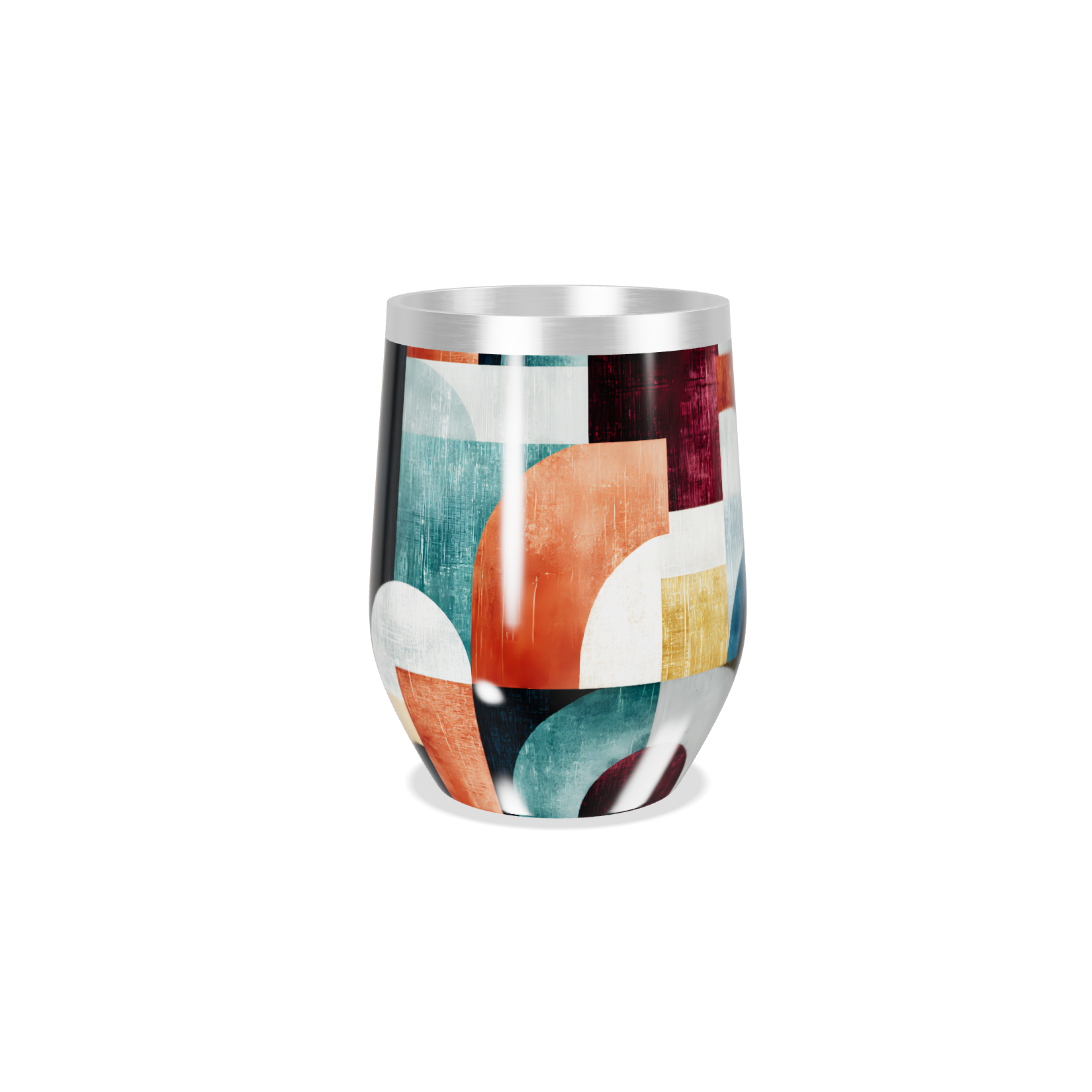 Copo Térmico Slim - Estampa Geométrica Colorida