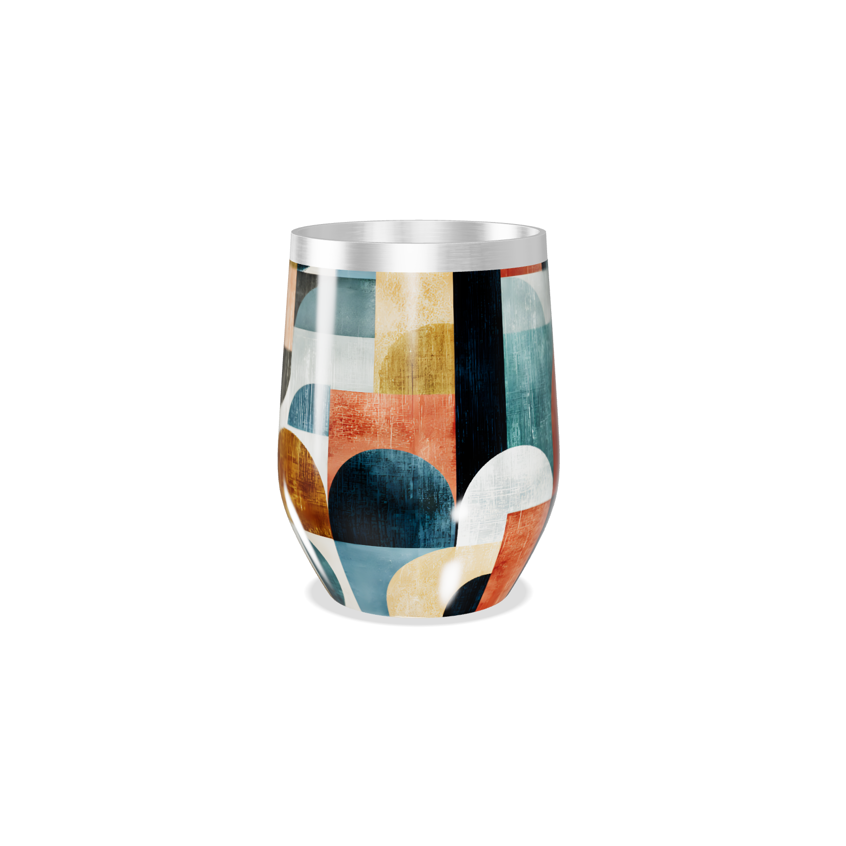 Copo Térmico Slim - Estampa Geométrica Colorida