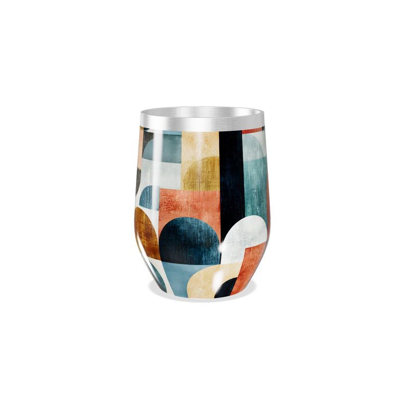 Copo Térmico Slim - Estampa Geométrica Colorida