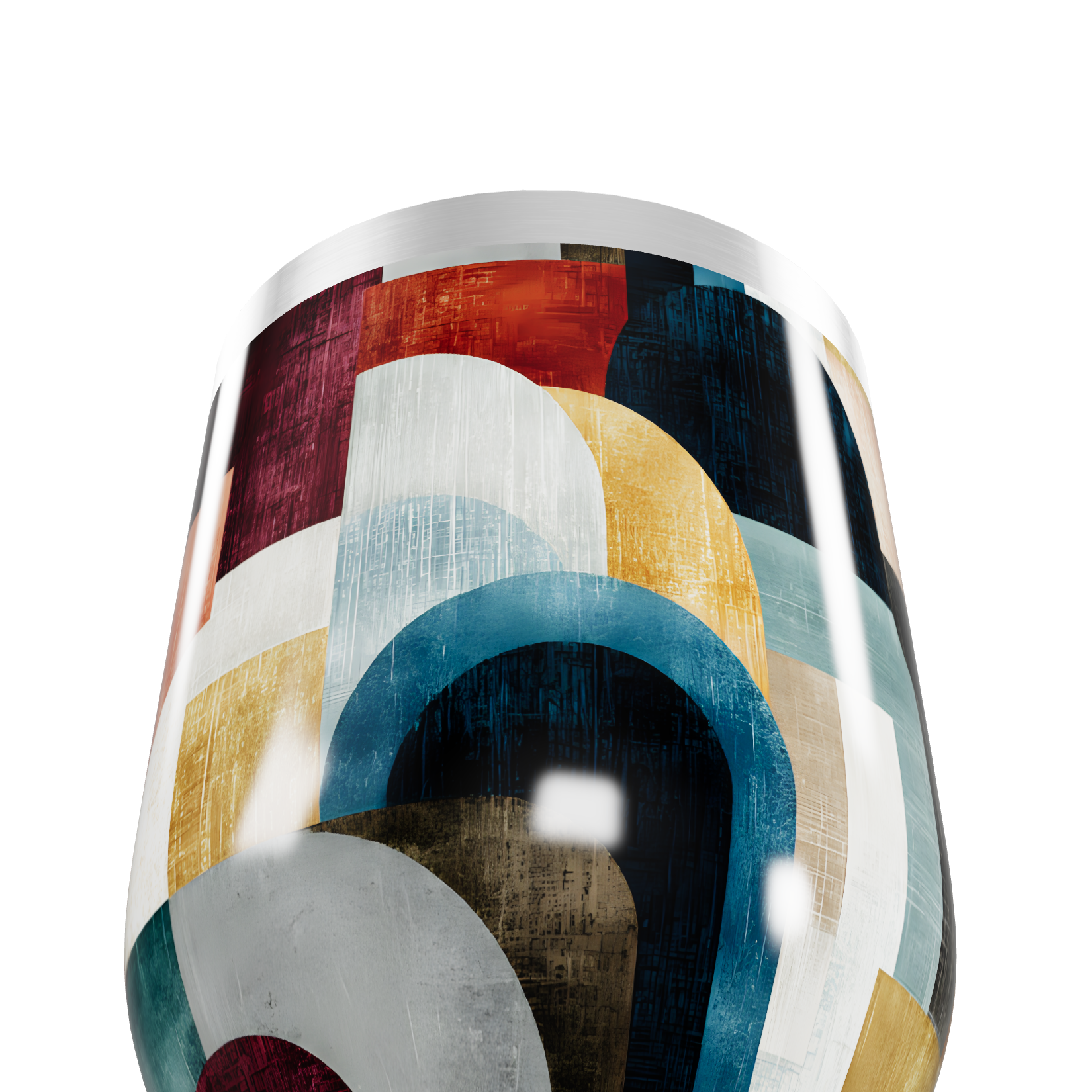 Copo Térmico Slim - Estampa Geométrica Colorida