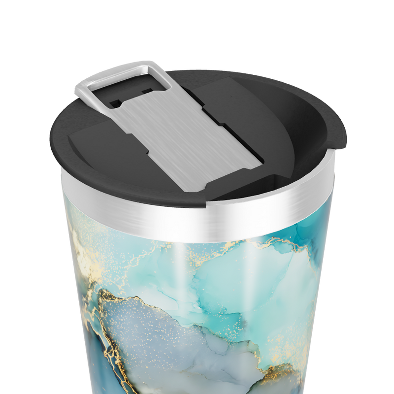 Copo Térmico - Mármore Azul Aço Inox