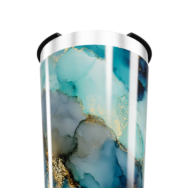 Copo Térmico - Mármore Azul Aço Inox