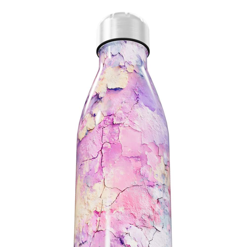 Garrafa Inox - Estampa Aquarela Rosa