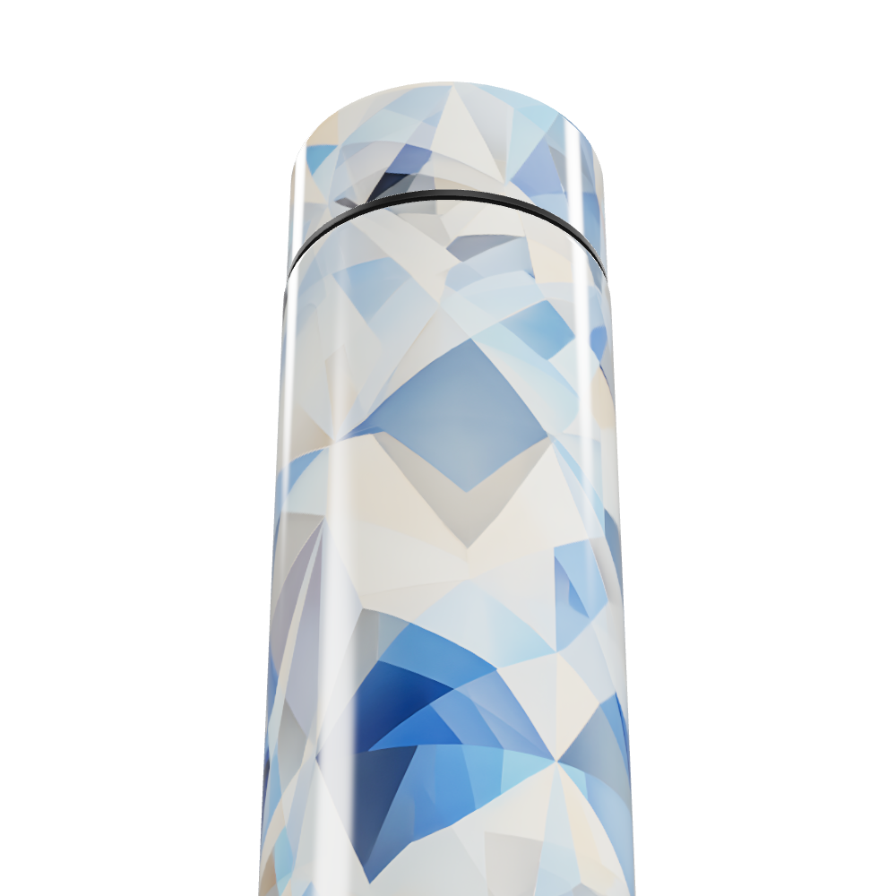 Garrafa Térmica Touch - Estampa Geométrica Azul