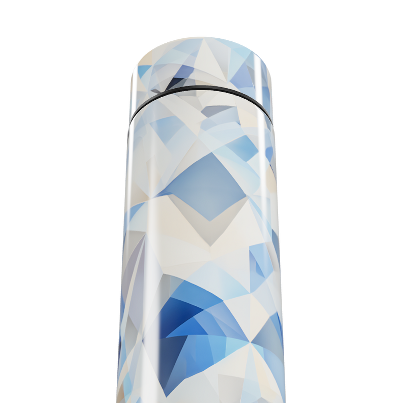 Garrafa Térmica Touch - Estampa Geométrica Azul