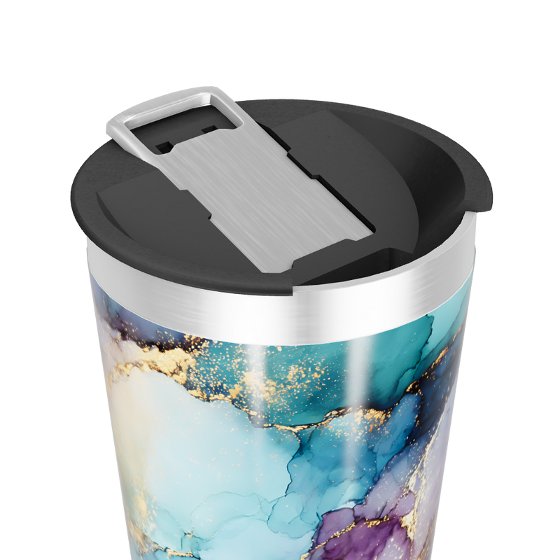 Copo Térmico - Mármore Colorido Aço Inox