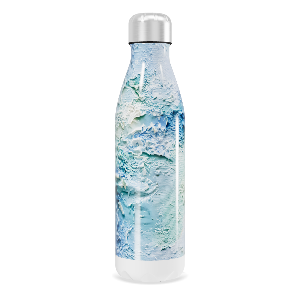 Garrafa Inox - Estampa Azul Branca