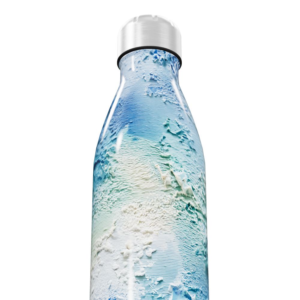 Garrafa Inox - Estampa Azul Branca