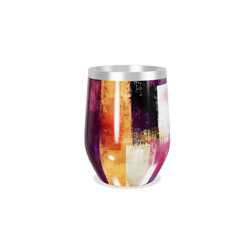 Copo Térmico Slim - Colorido Abstrato Inox