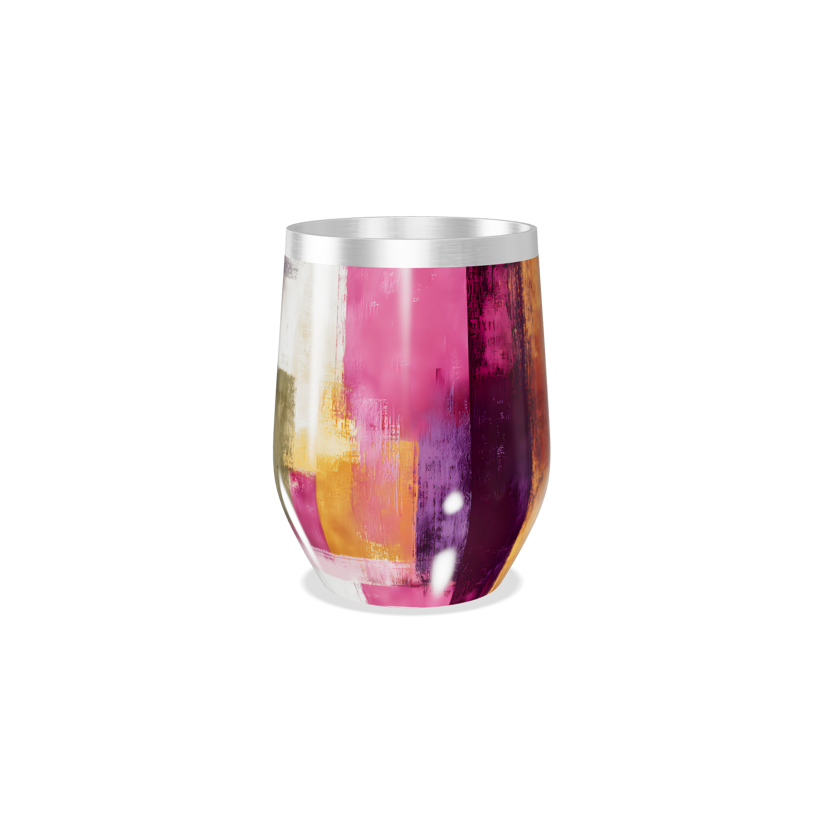 Copo Térmico Slim - Colorido Abstrato Inox