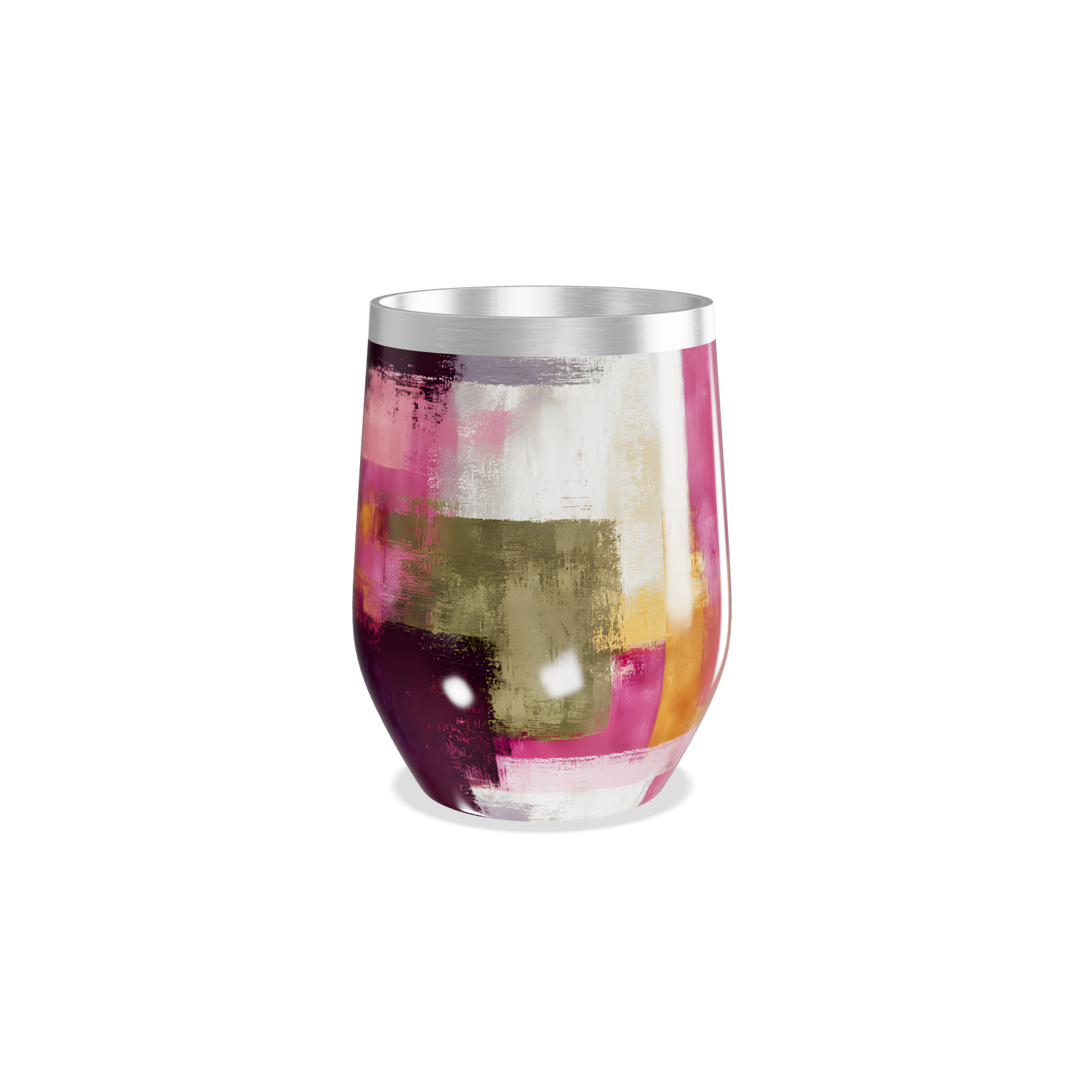 Copo Térmico Slim - Colorido Abstrato Inox