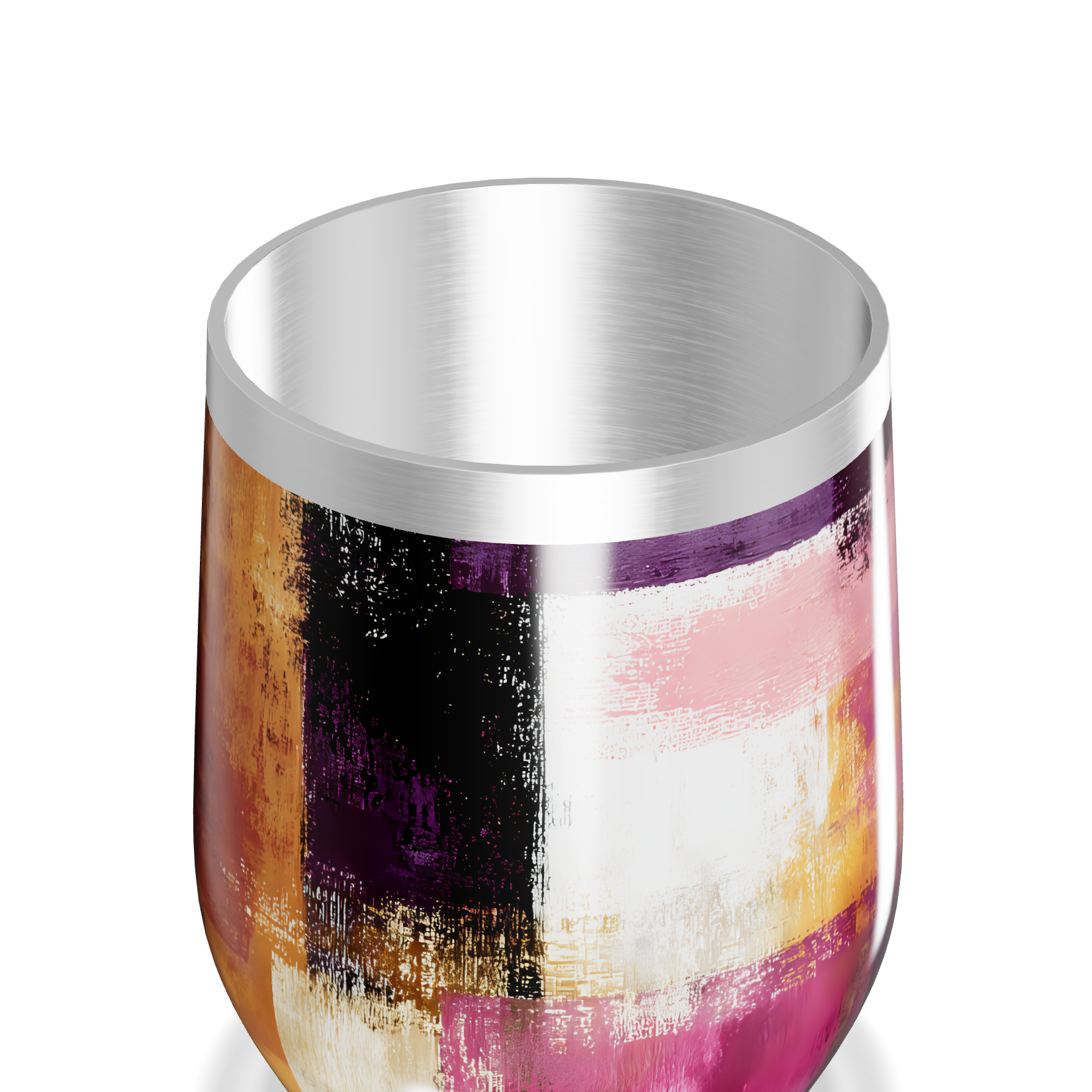 Copo Térmico Slim - Colorido Abstrato Inox