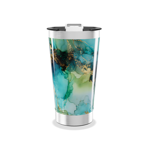 Copo Térmico - Mármore Verde Azul