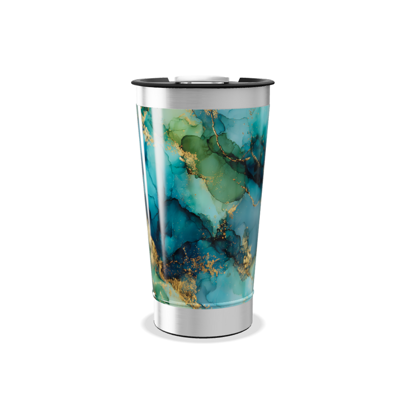 Copo Térmico - Mármore Verde Azul