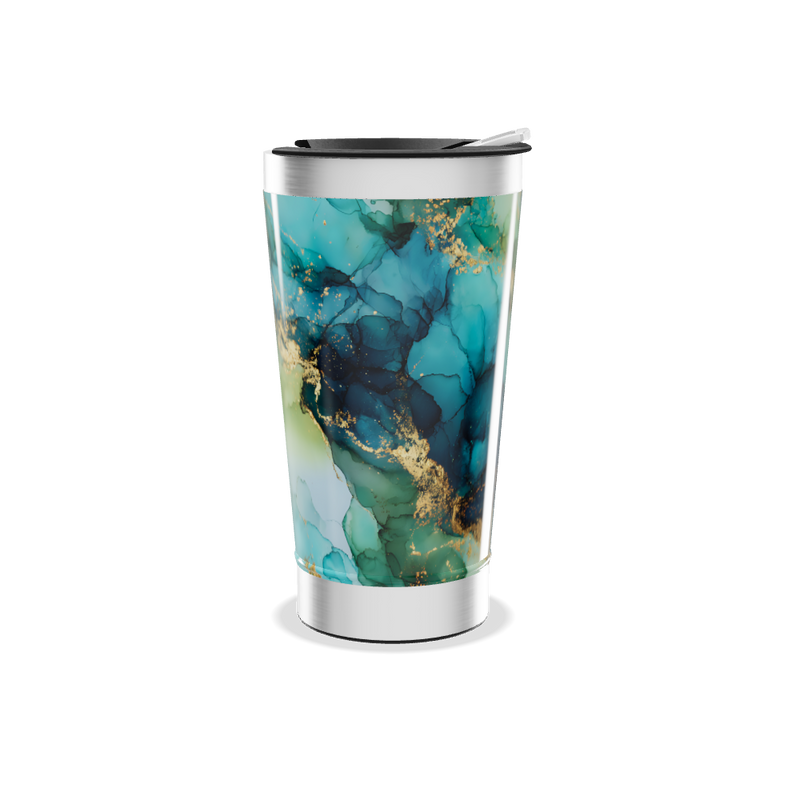 Copo Térmico - Mármore Verde Azul