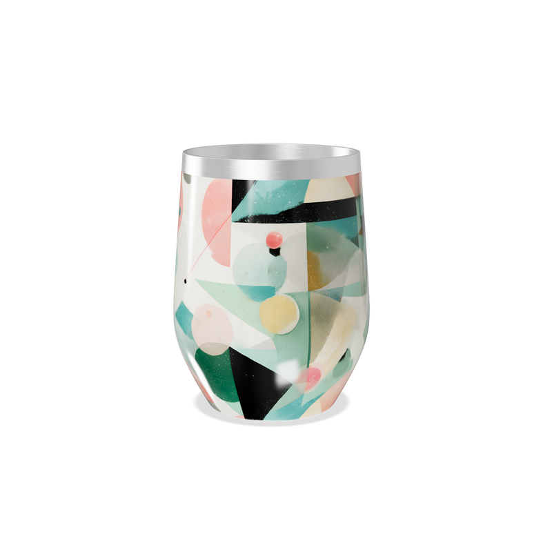 Copo Térmico Slim - Estampa Geométrica Colorida