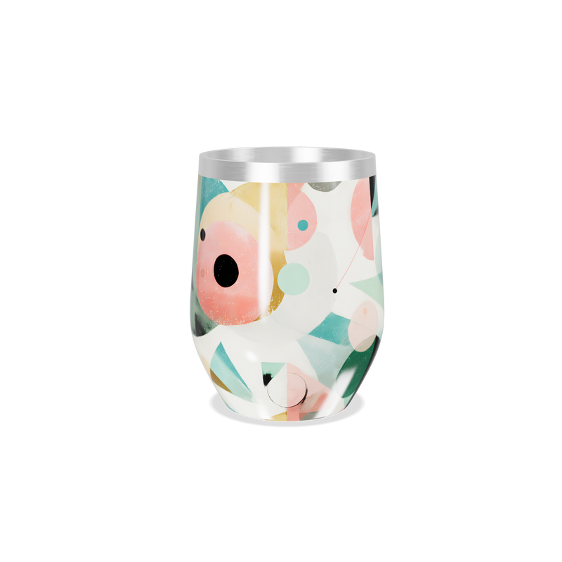 Copo Térmico Slim - Estampa Geométrica Colorida