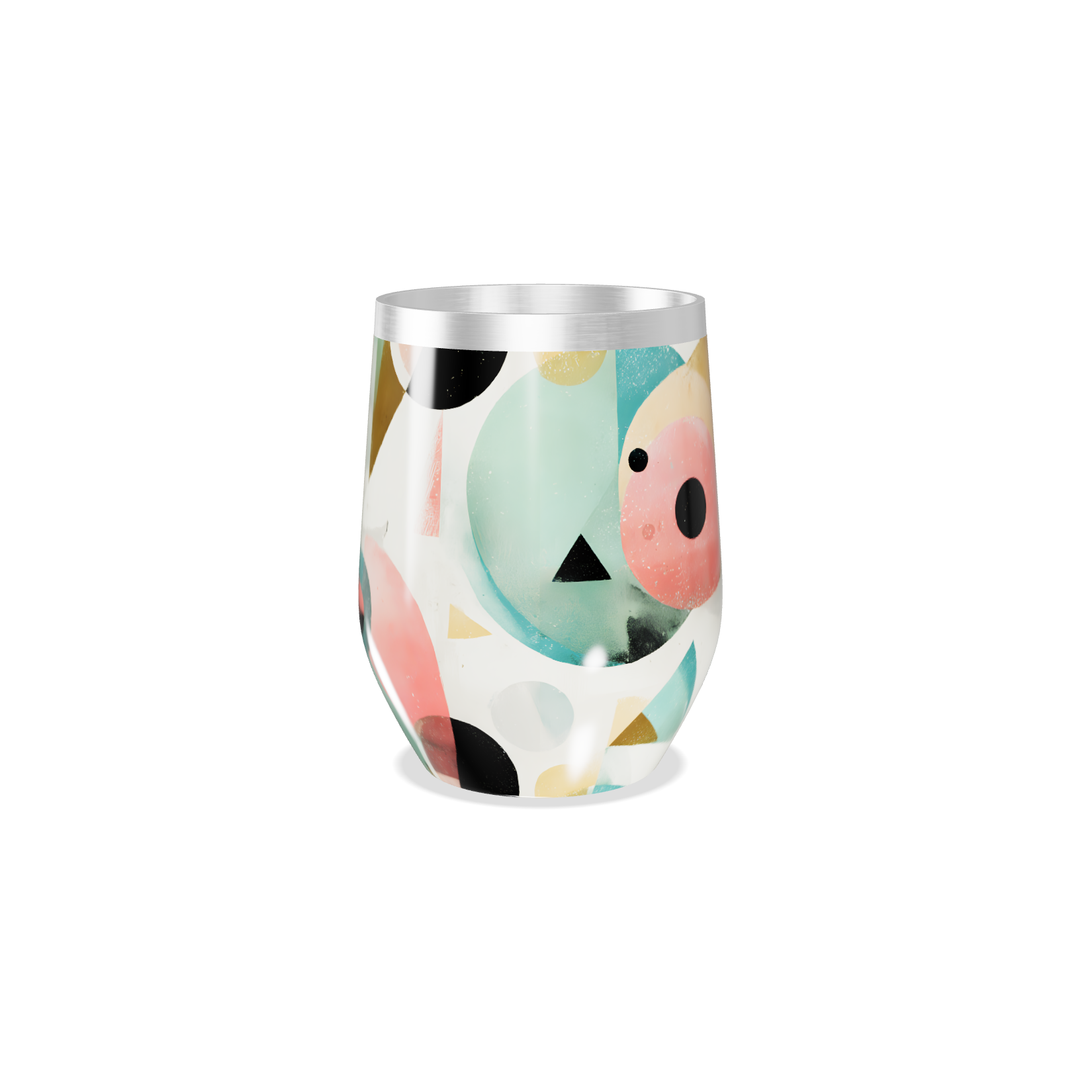 Copo Térmico Slim - Estampa Geométrica Colorida