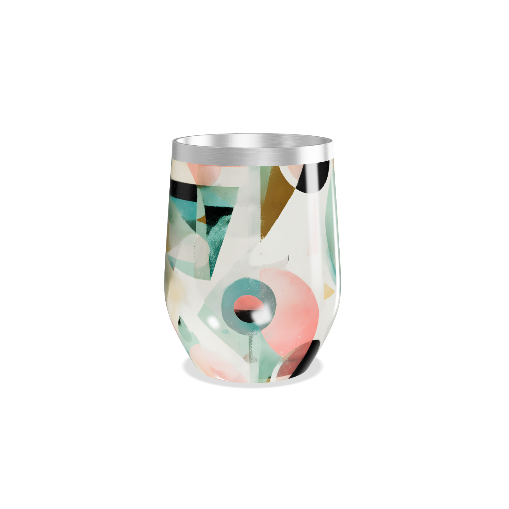 Copo Térmico Slim - Estampa Geométrica Colorida