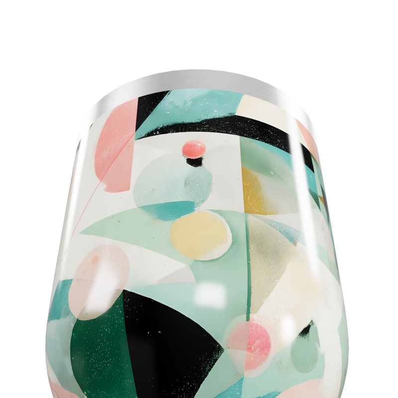 Copo Térmico Slim - Estampa Geométrica Colorida