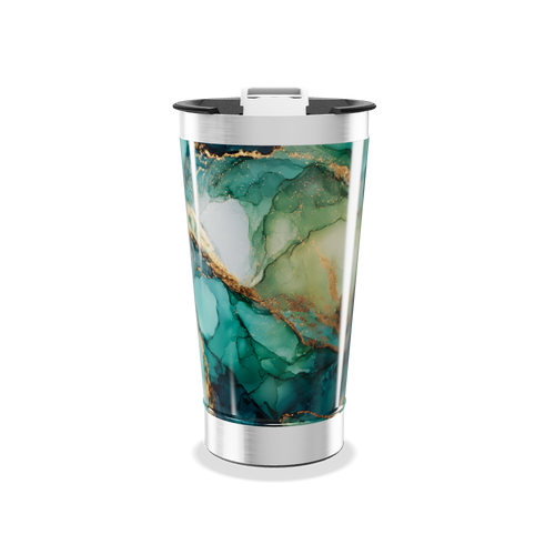 Copo Térmico - Estampa Mármore Verde