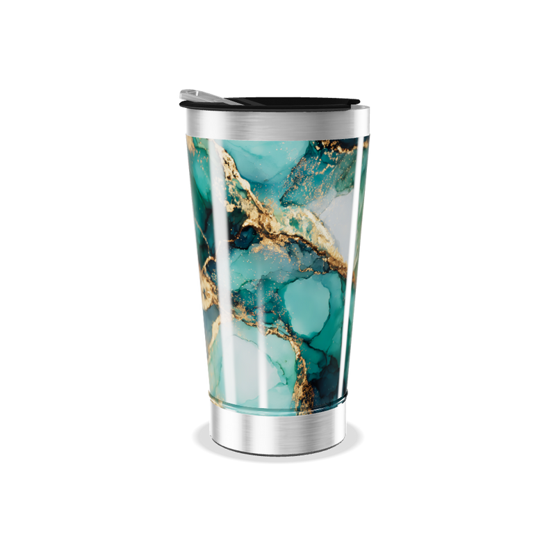 Copo Térmico - Estampa Mármore Verde