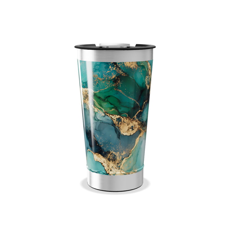 Copo Térmico - Estampa Mármore Verde