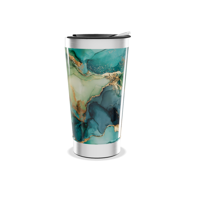 Copo Térmico - Estampa Mármore Verde