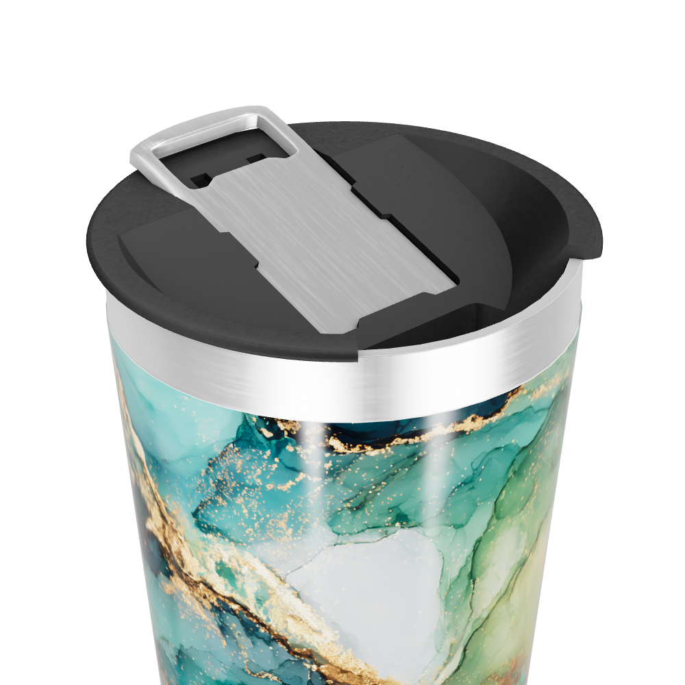 Copo Térmico - Estampa Mármore Verde