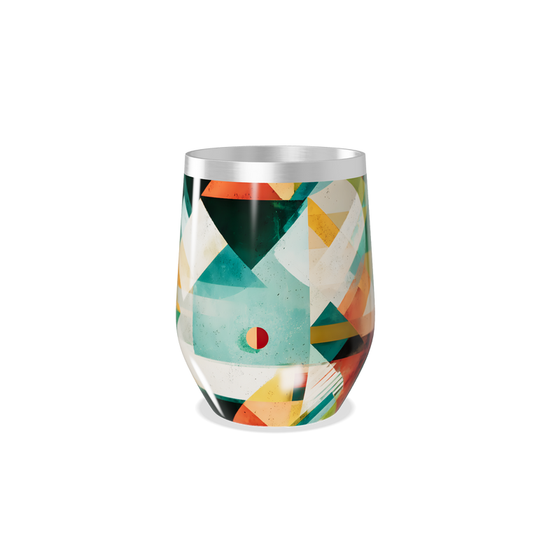 Copo Térmico Slim - Estampa Geométrica Colorida