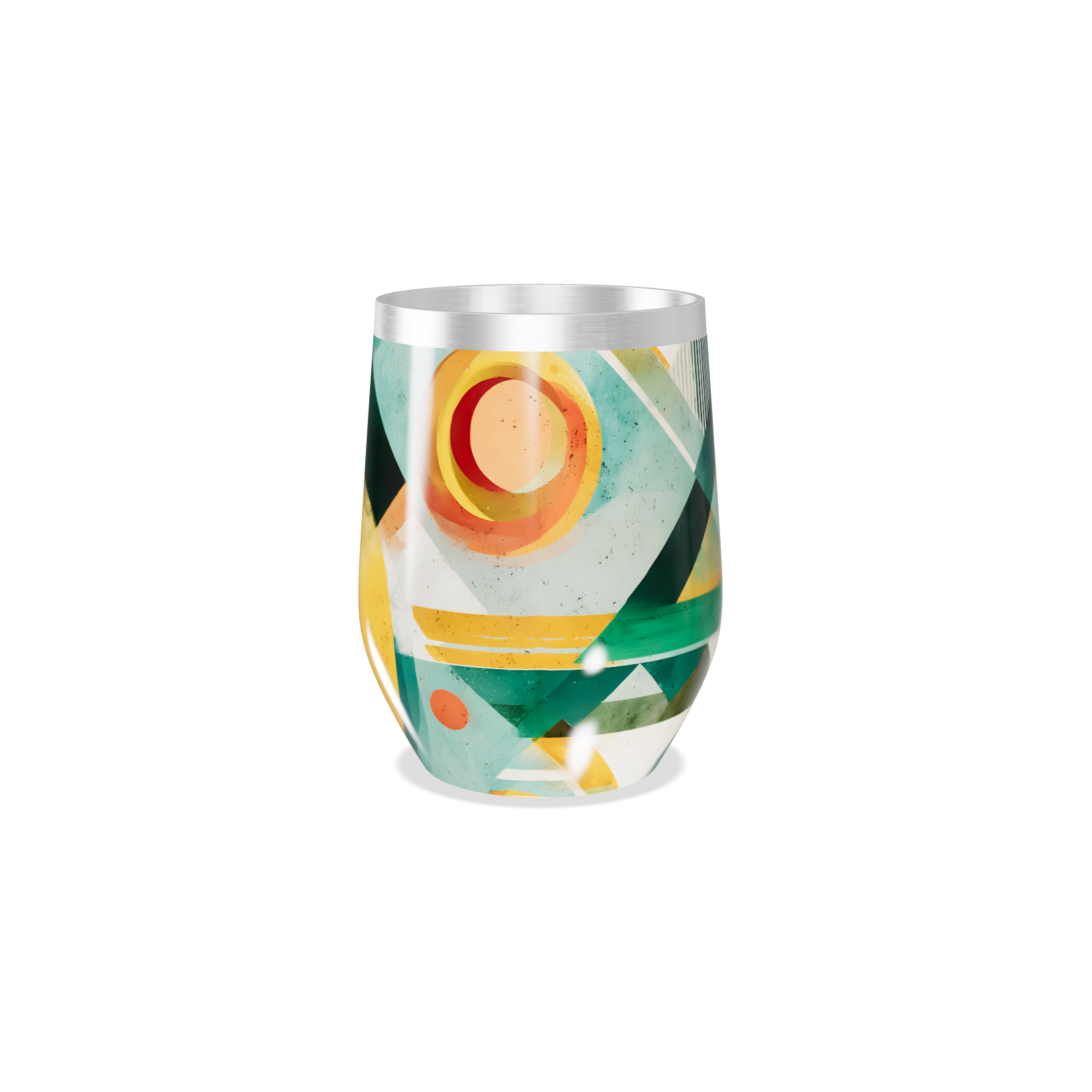 Copo Térmico Slim - Estampa Geométrica Colorida