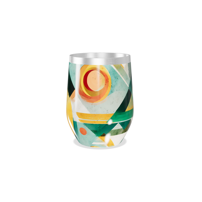 Copo Térmico Slim - Estampa Geométrica Colorida