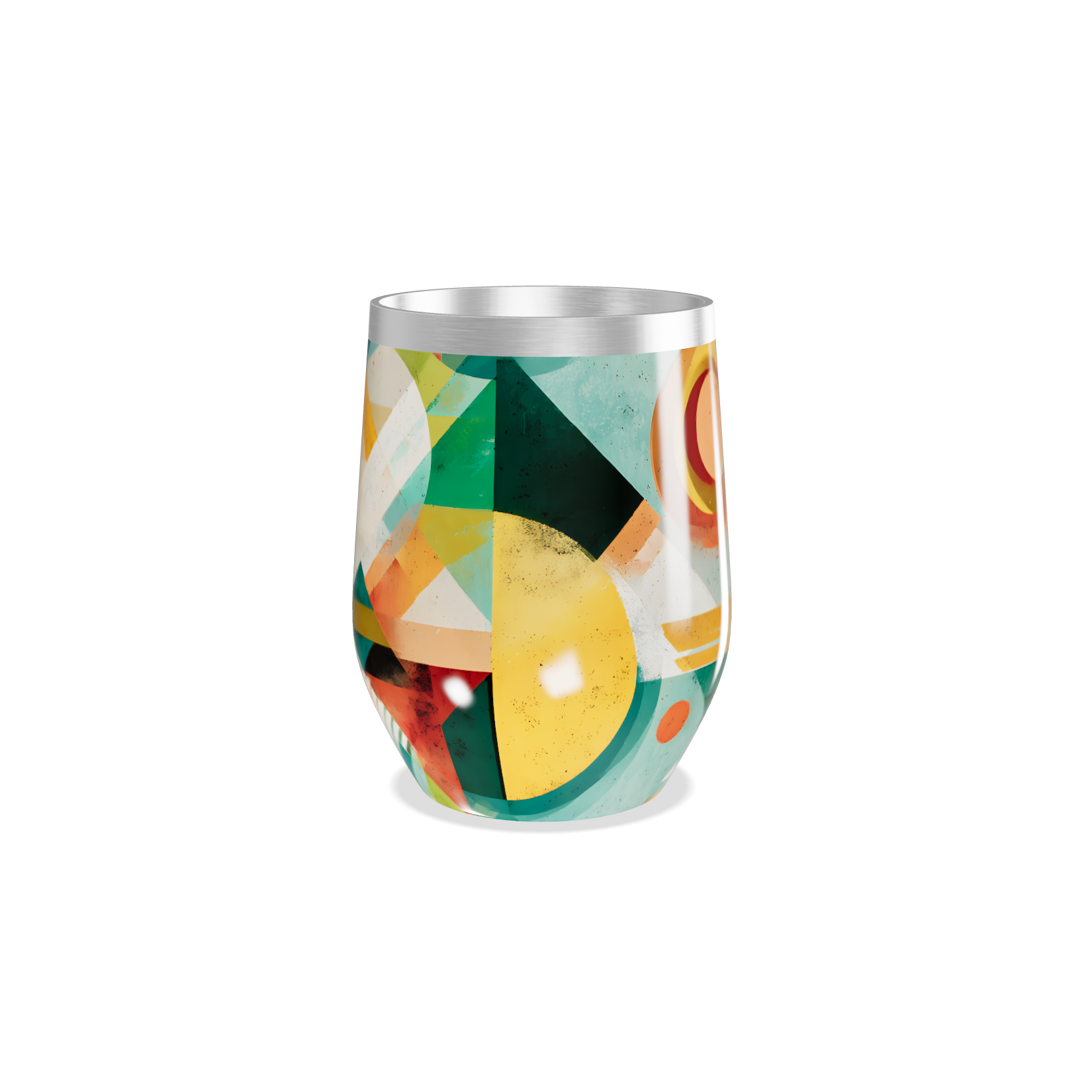 Copo Térmico Slim - Estampa Geométrica Colorida