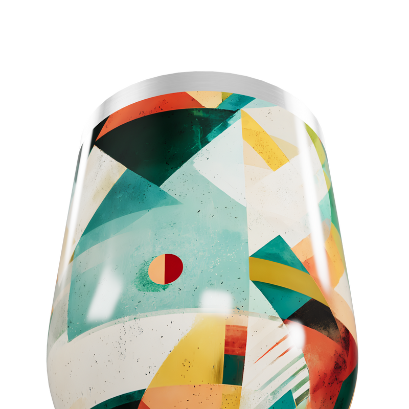 Copo Térmico Slim - Estampa Geométrica Colorida